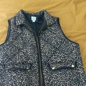 J crew sleeveless zip up jacket